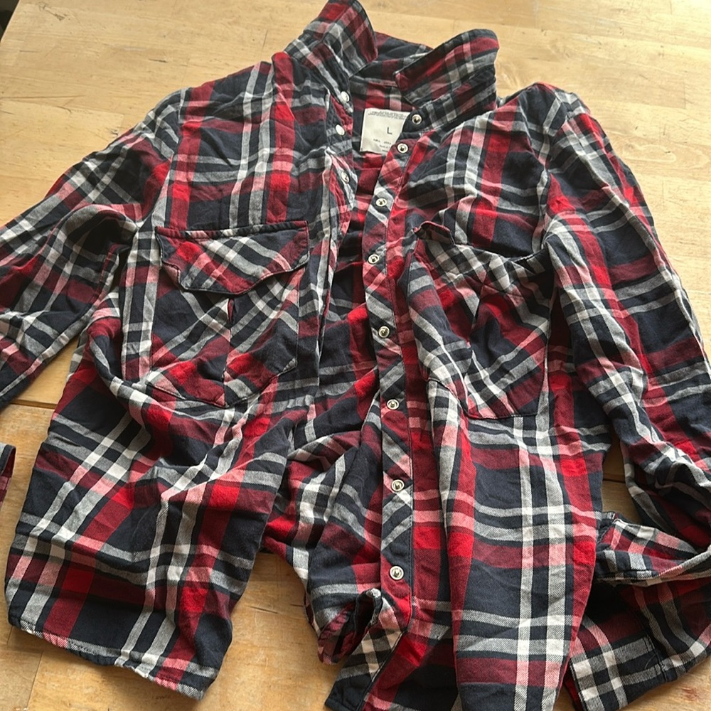 Button up plaid shirt